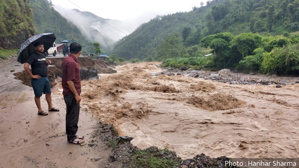 कालुङ्खोला लघु जलविद्युत् आयोजनाको पावरहाउस बाढीले बगायो