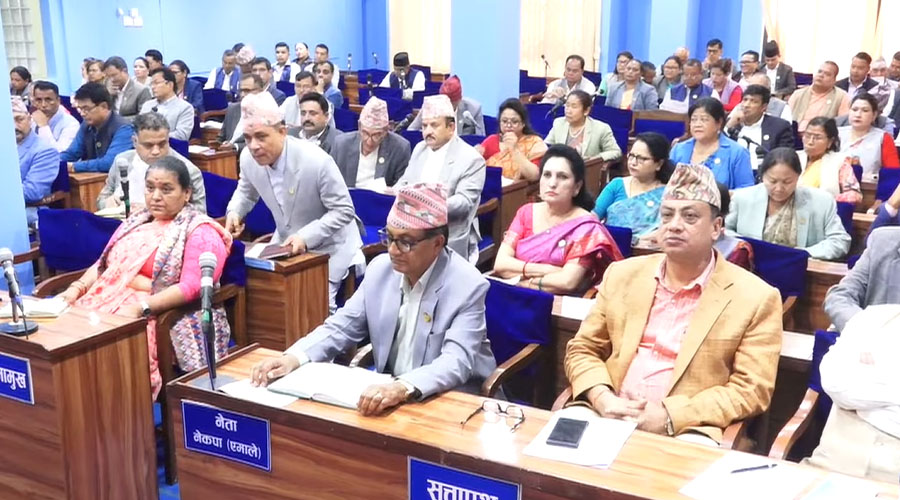 बागमती प्रदेशसभा बैठक तीन घण्टा ढिलो गरी सुचारु