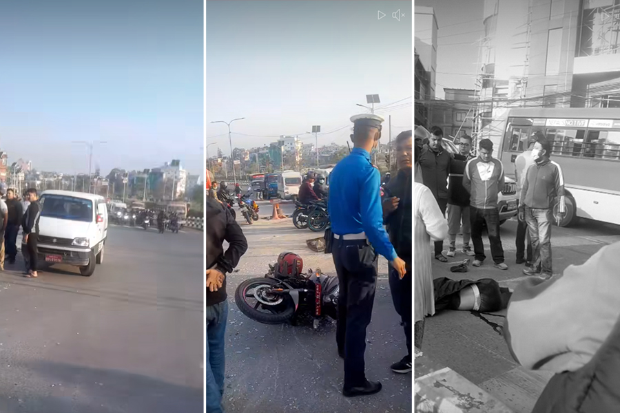 कोटेश्वर–तीनकुने मुनिभैरव मन्दिर नजिक सवारी दुर्घटनामा हुँदा एक जनाको मृत्यु