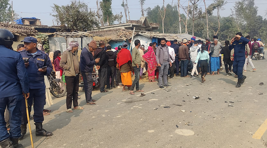 मोटरसाइकल एकआपसमा ठोक्किँदा दुई जनाको मृत्यु