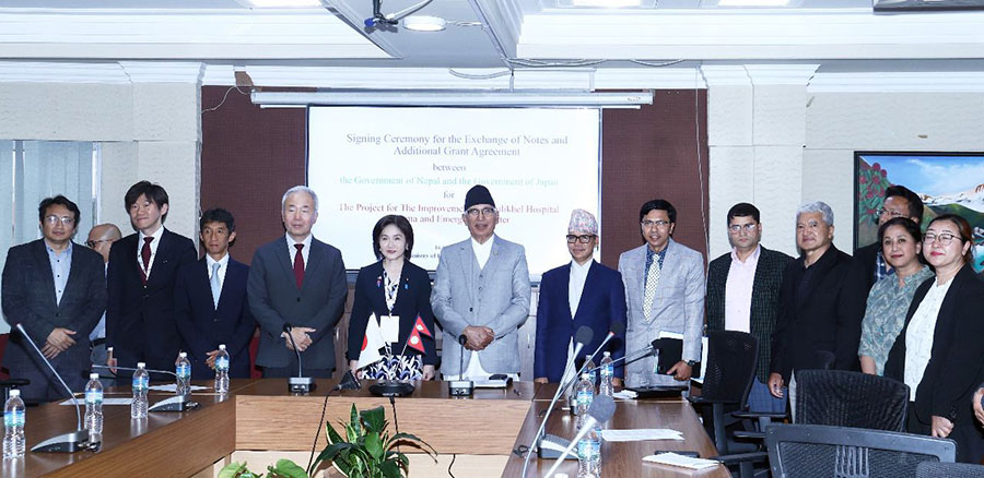 धुलिखेल अस्पताल ट्रमा तथा आपतकालीन केन्द्र सुधार परियोजनामा जापानले साढे ५ अर्ब दिने