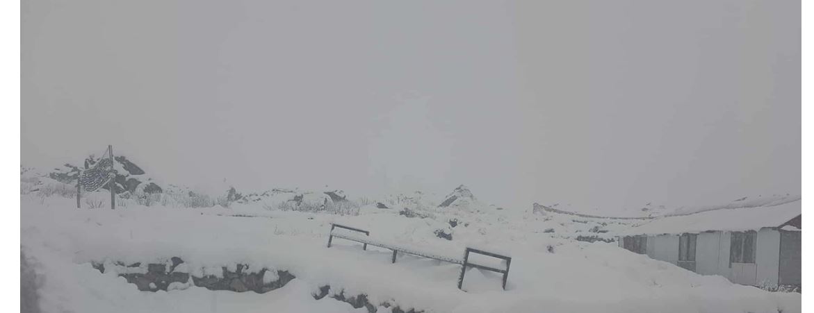 अन्नपूर्ण बेसक्याम्प क्षेत्रमा गएरातिदेखि बाक्लो हिमपात