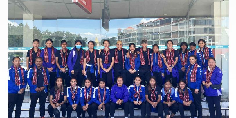 नेपाली महिला फुटबल टोली स्वदेश फर्कियो