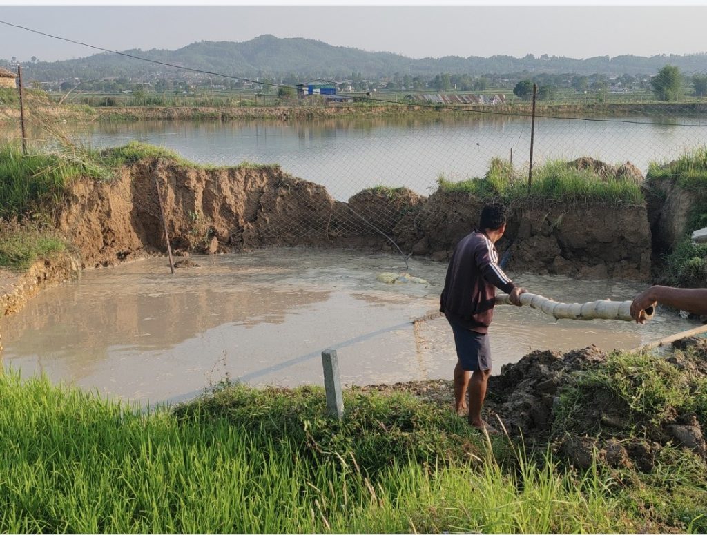हेटौंडामा सडक भासिएर पिकअप भ्यान  गायब