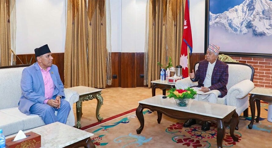 राष्ट्रपति पौडेलसँग राष्ट्रियसभा अध्यक्ष दाहालको भेट