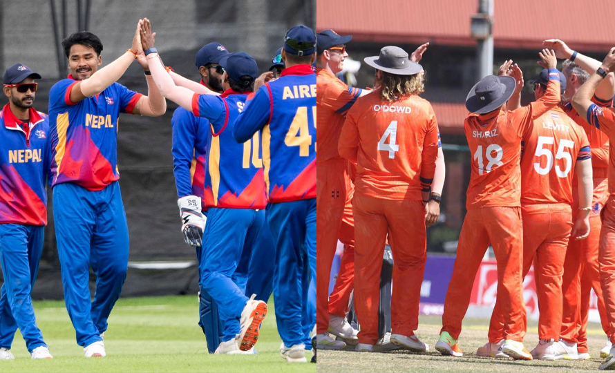 त्रिदेशीय टी-२०आई शृंखला : नेपालले नेदरल्याण्ड्ससँग खेल्दै